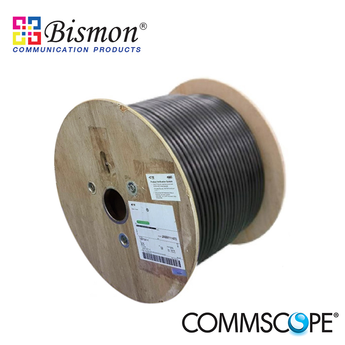 (Commscope) UTP Outdoor With Sling PE Jacket Cat.5e Black Color 305MR/PE